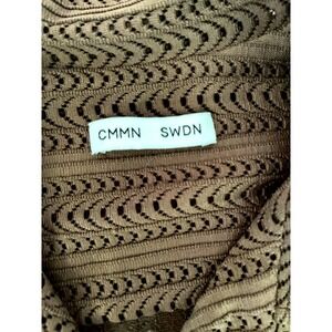 CMMN SWDN Ture brown mesh short-sleeve shirt camp collar Size 52-XL